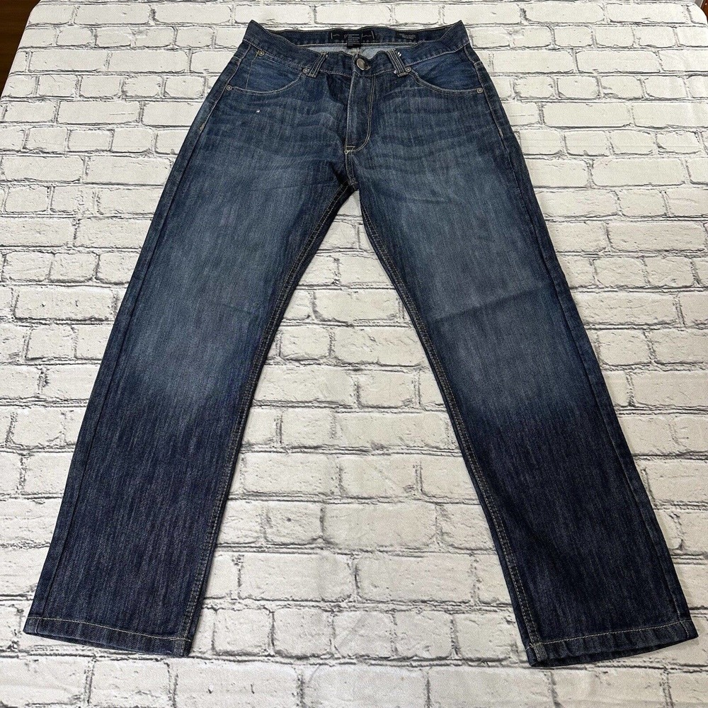 PD & C Denim Slim Straight Jeans Lof of 2 Mens 32x29 Blue 5-Pocket Dark Wash